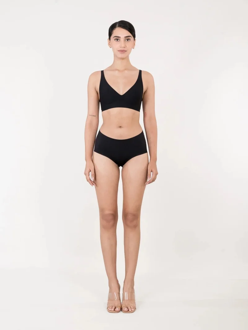 Shapercult Store Black Skyn Plunge Bra for Women